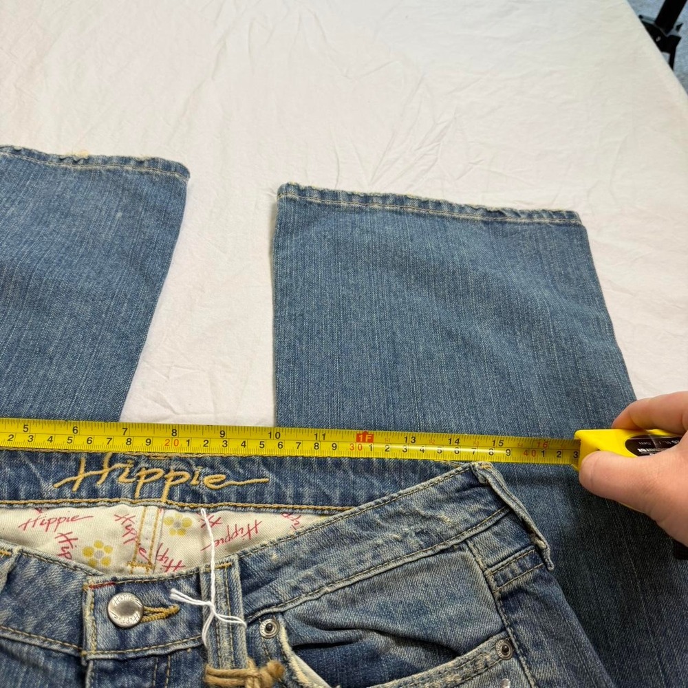 Deadstock NWT Vintage y2k Hippie low rise flared jeans - Picture 4 of 7